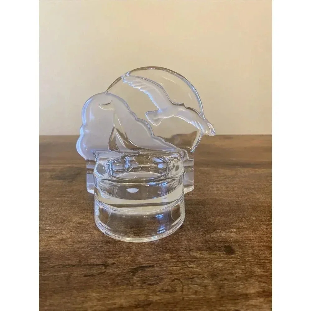 PartyLite Clear Seagull Tealight Holder P0510 – Mint ~ Retired - Picture 4 of 8